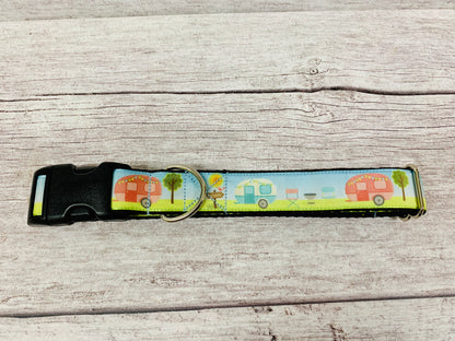 Caravan Holiday Camping Dog Collar - View 20 | Dottie's Pet Boutique