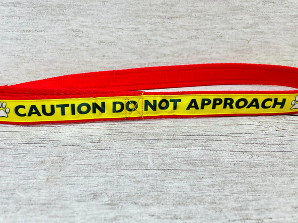 Caution Do Not Approach Dog Ribbon Lead/Leash