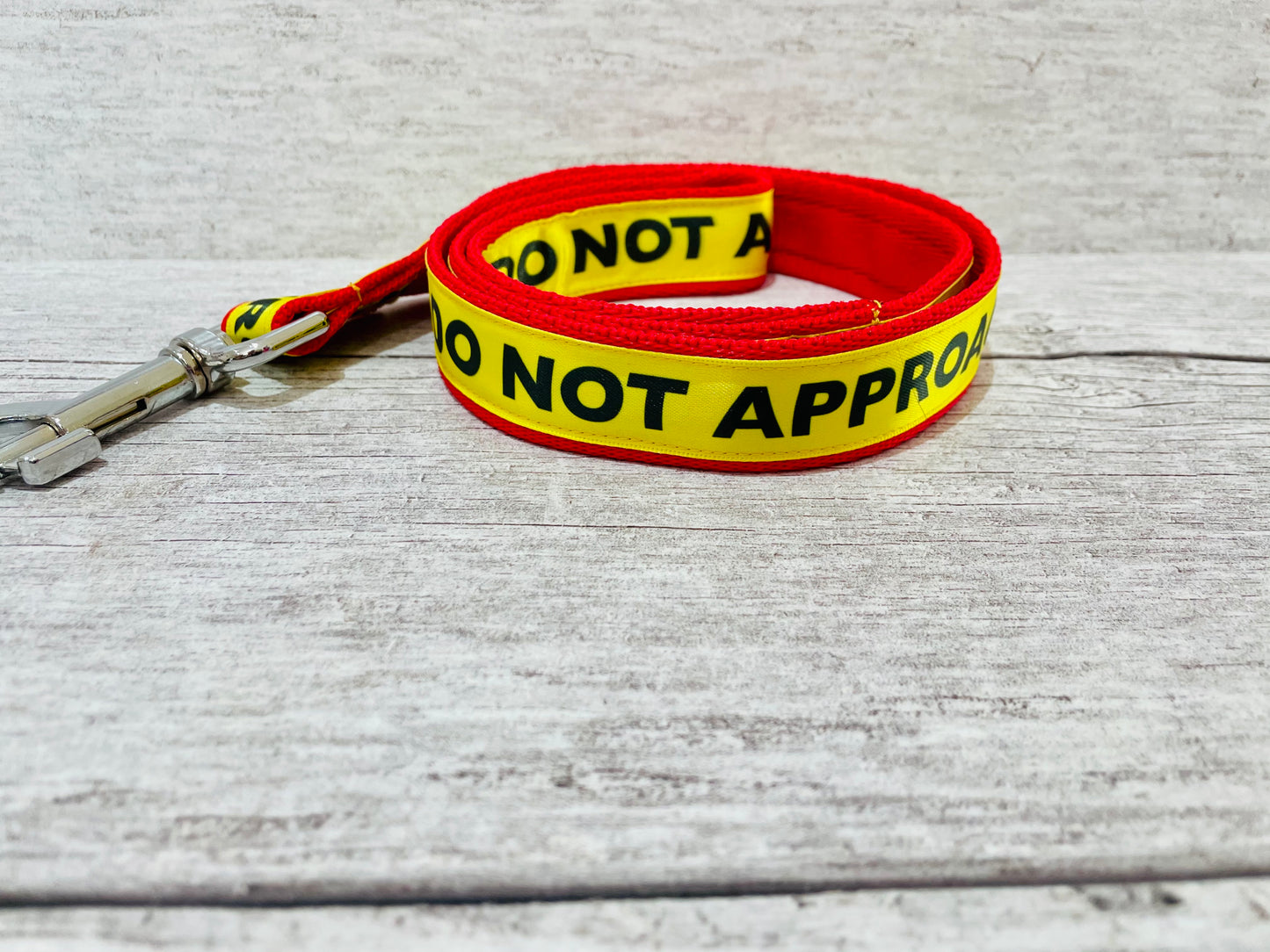 Caution Do Not Approach Alert Dog Lead - View 3 | Dottie's Pet Boutique