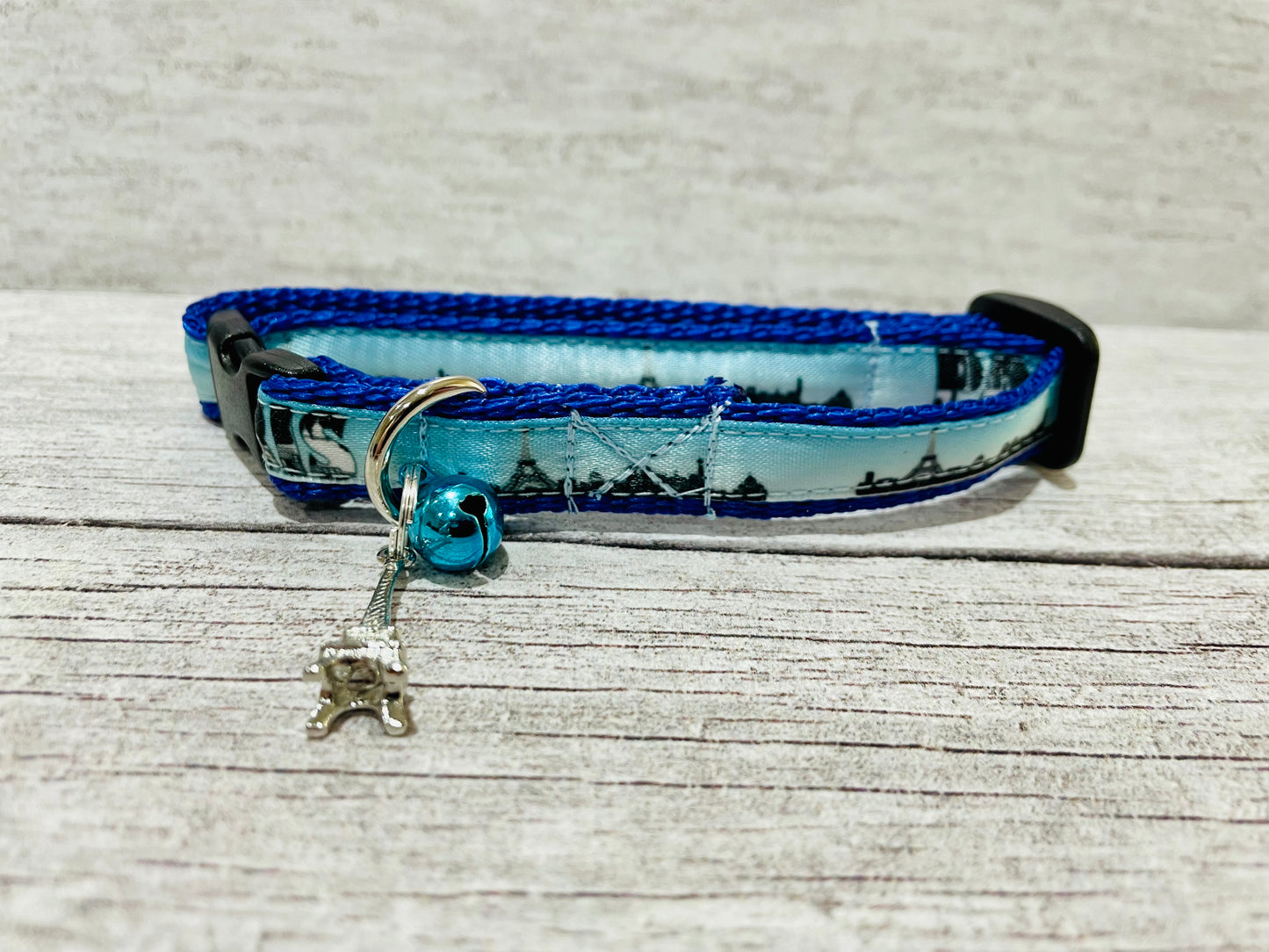 Paris Skyline Cat Collar - Handmade in the UK | Dottie's Pet Boutique