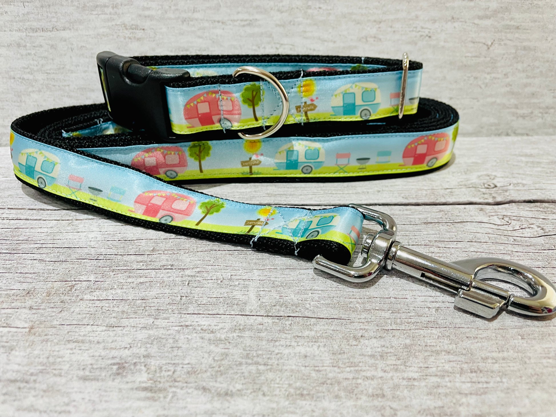 Caravan Holiday Camping Dog Collar - View 28 | Dottie's Pet Boutique