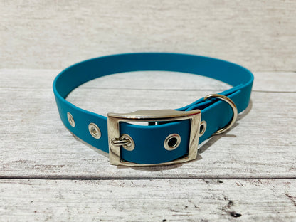 Blue Lagoon Biothane Waterproof Dog Collar - Handmade in the UK | Dottie's Pet Boutique