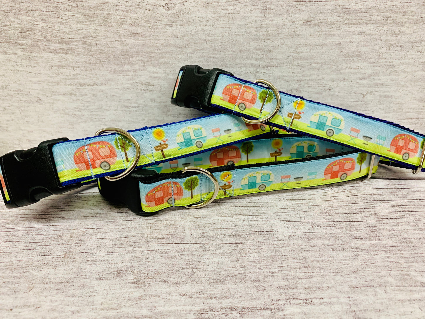 Caravan Holiday Camping Dog Collar - View 19 | Dottie's Pet Boutique