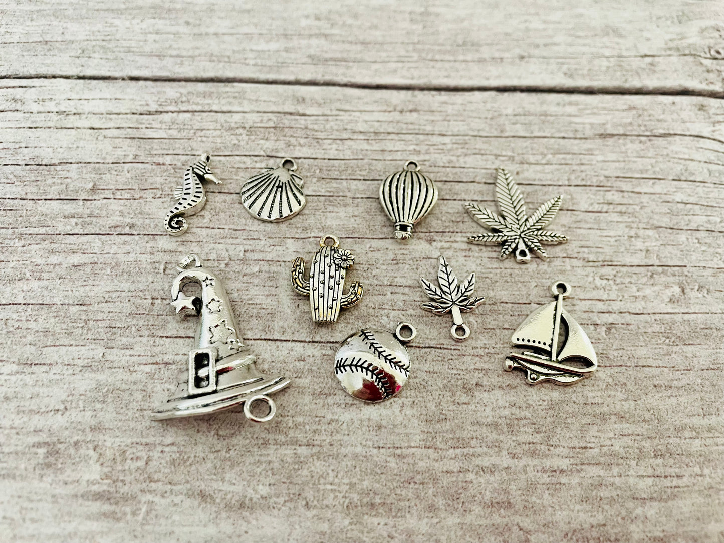 Mix 8 Charms Dog Collar Accessory - Handmade in the UK | Dottie's Pet Boutique