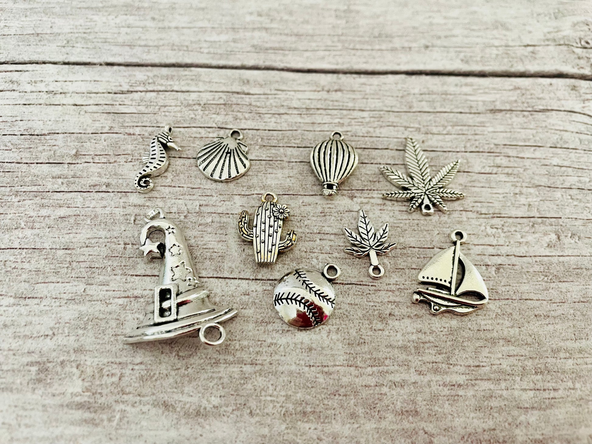 Mix 8 Charms Dog Collar Accessory - Handmade in the UK | Dottie's Pet Boutique