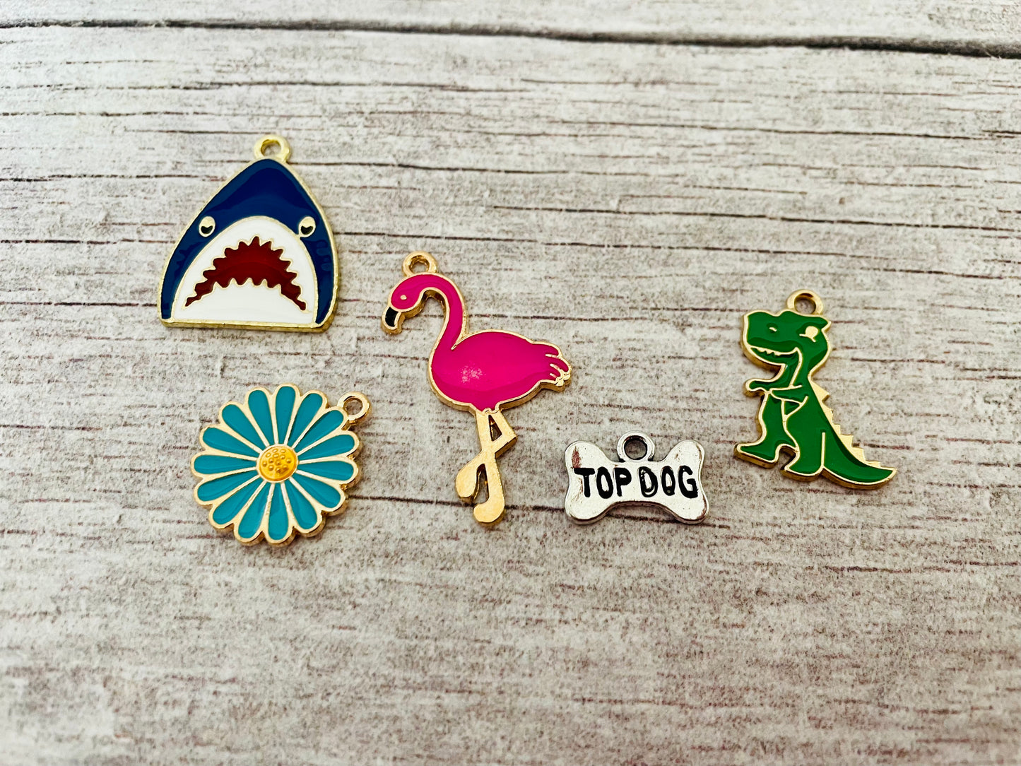 Mix 11 Charms Dog Collar Accessory - Handmade in the UK | Dottie's Pet Boutique