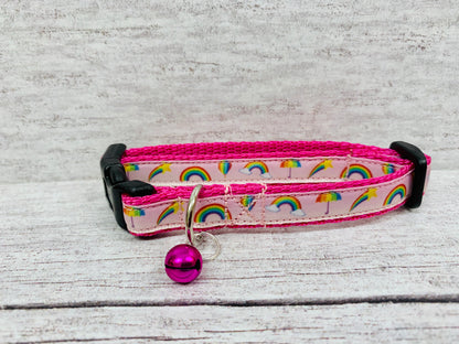 Rainbow Print Cat Collar - View 3 | Dottie's Pet Boutique