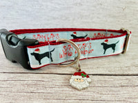 Labrador Santa's Little Helper Christmas Themed Dog Collar