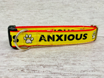 Anxious - Alert Dog Collar - View 3 | Dottie's Pet Boutique