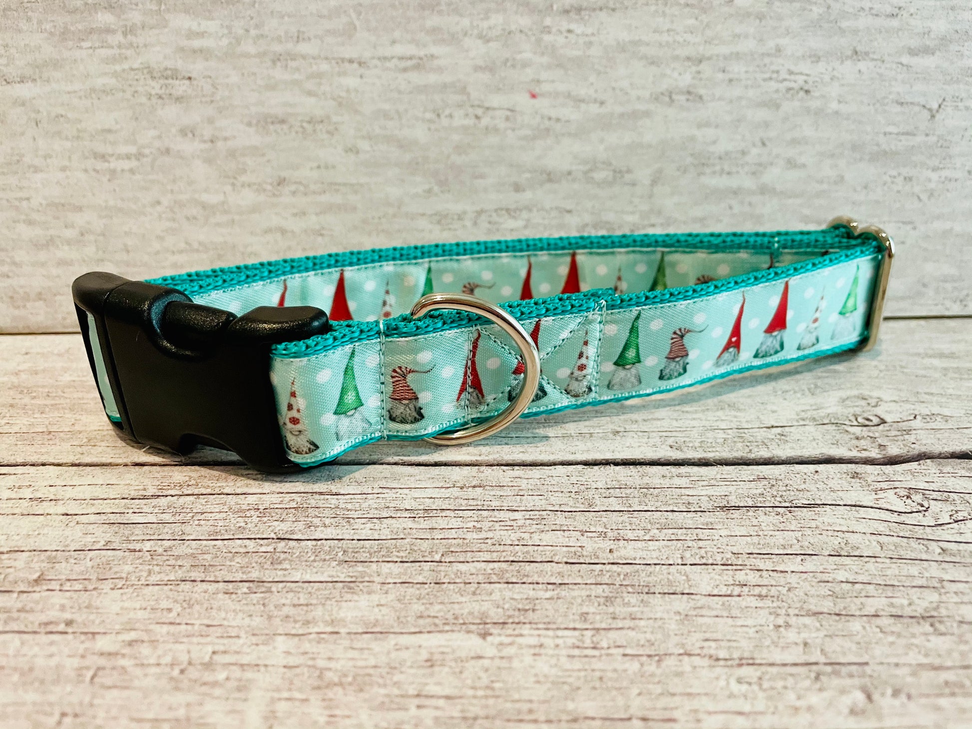 Gonk Gnomes Themed Dog Collar - Handmade in the UK | Dottie's Pet Boutique