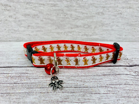 Gingerbread Man Christmas Xmas Kitten/Cat Collar