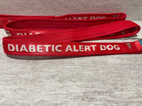 Diabetic Alert Dog Ribbon Dog Lead/Leash