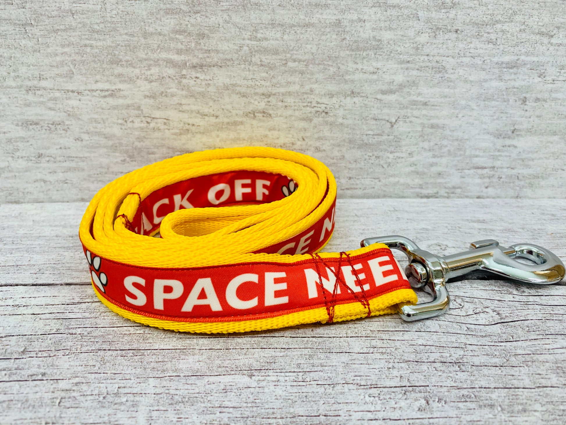 Back Off - Space Needed Dog Lead - View 2 | Dottie's Pet Boutique