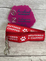 SALE - Neutered & Chipped Collar & Lead Set
