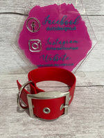 SALE - Red Wide Width Biothane Dog Collar