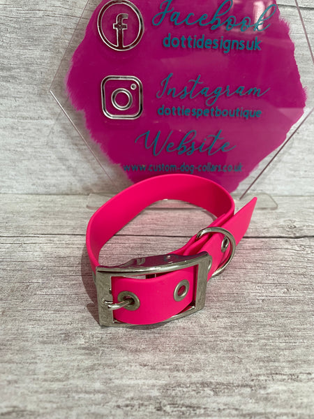 SALE - Hot Pink Biothane Dog Collar