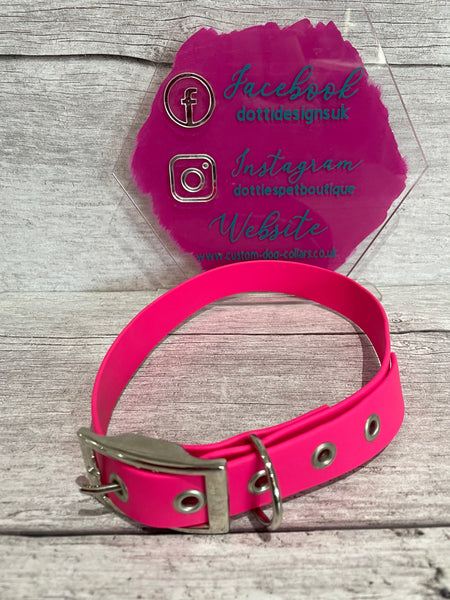 SALE - Pink Biothane Dog Collar