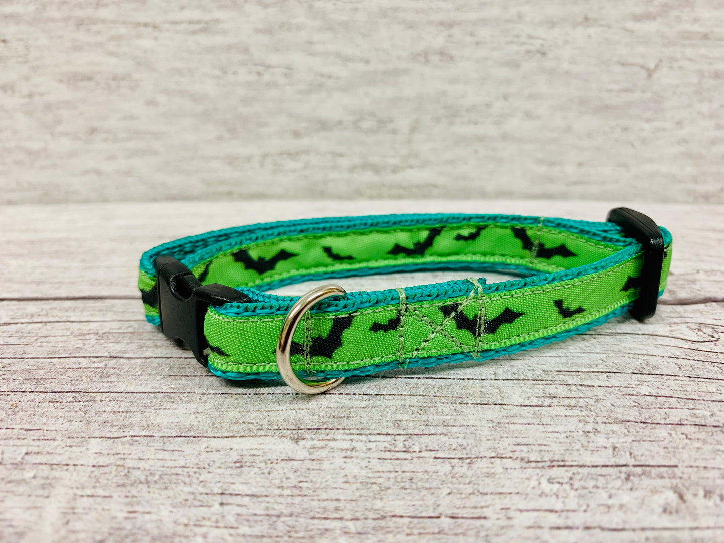 Bright Colourful Bats Halloween Scary Cat Collar - View 4 | Dottie's Pet Boutique
