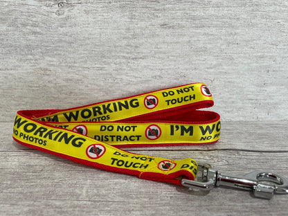 I'm Working - Do Not Distract - Do Not Touch - No Photos Dog Ribbon Lead/Leash