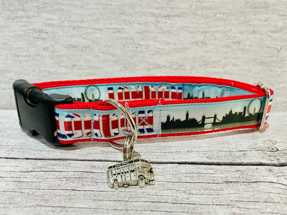 London Skyline Dog Collar - Handmade in the UK | Dottie's Pet Boutique