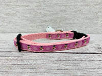 Baby Pink Christmas Snowman and Snowflake Xmas Kitten/Cat Collar