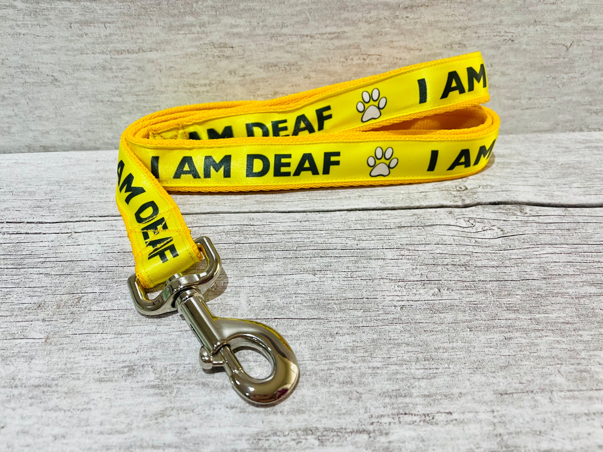 I am Deaf Lead with Paw Print Alert - View 2 | Dottie's Pet Boutique