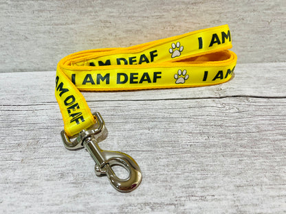 I am Deaf Lead with Paw Print Alert - View 2 | Dottie's Pet Boutique
