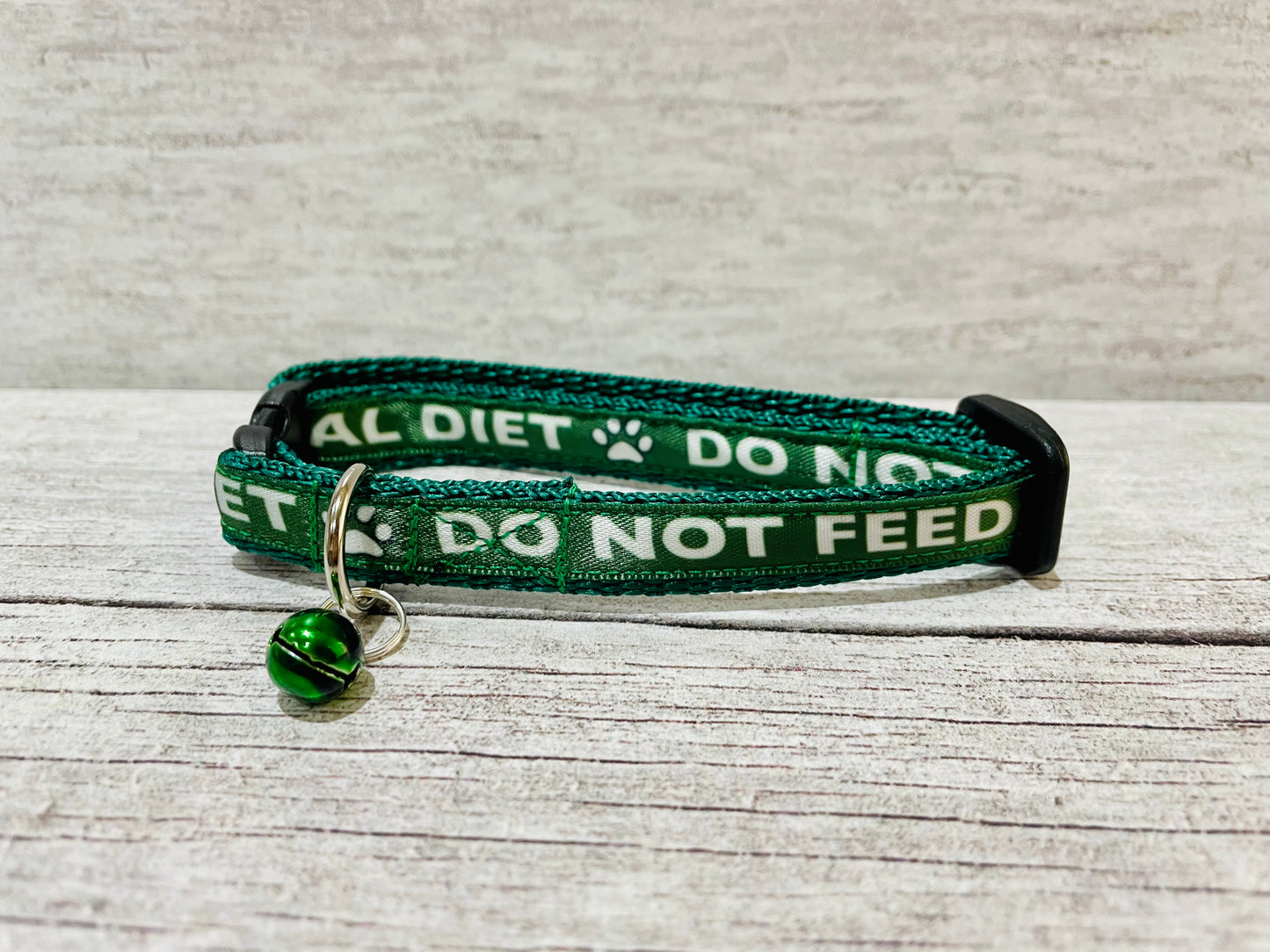 Special Diet - Do Not Feed Ribbon Puppy/Small Dog Collar - Handmade in the UK | Dottie's Pet Boutique