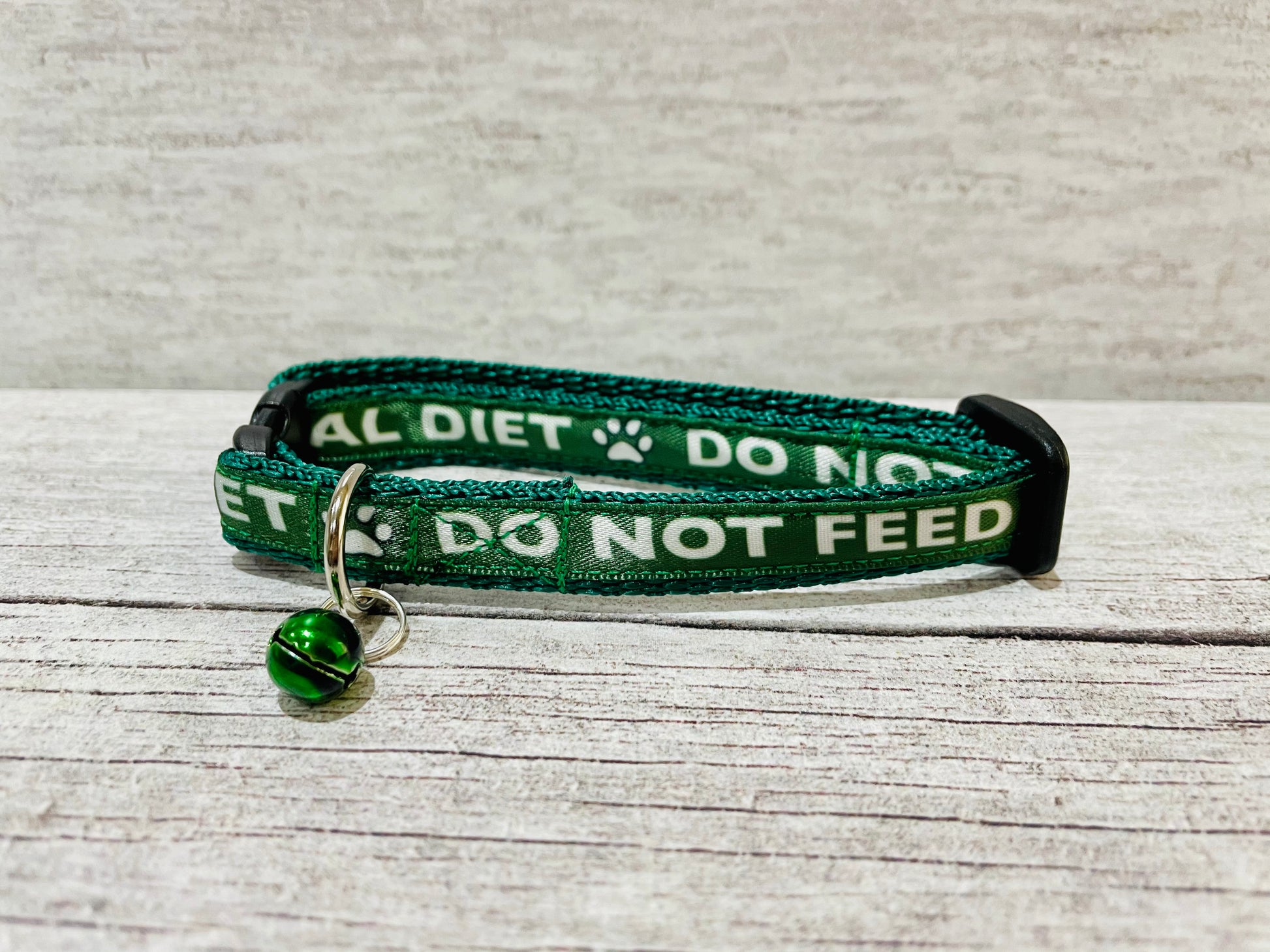 Special Diet - Do Not Feed Ribbon Puppy/Small Dog Collar - Handmade in the UK | Dottie's Pet Boutique