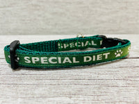 Special Diet - Do Not Feed Ribbon Kitten/Cat Collar - ANY COLOUR