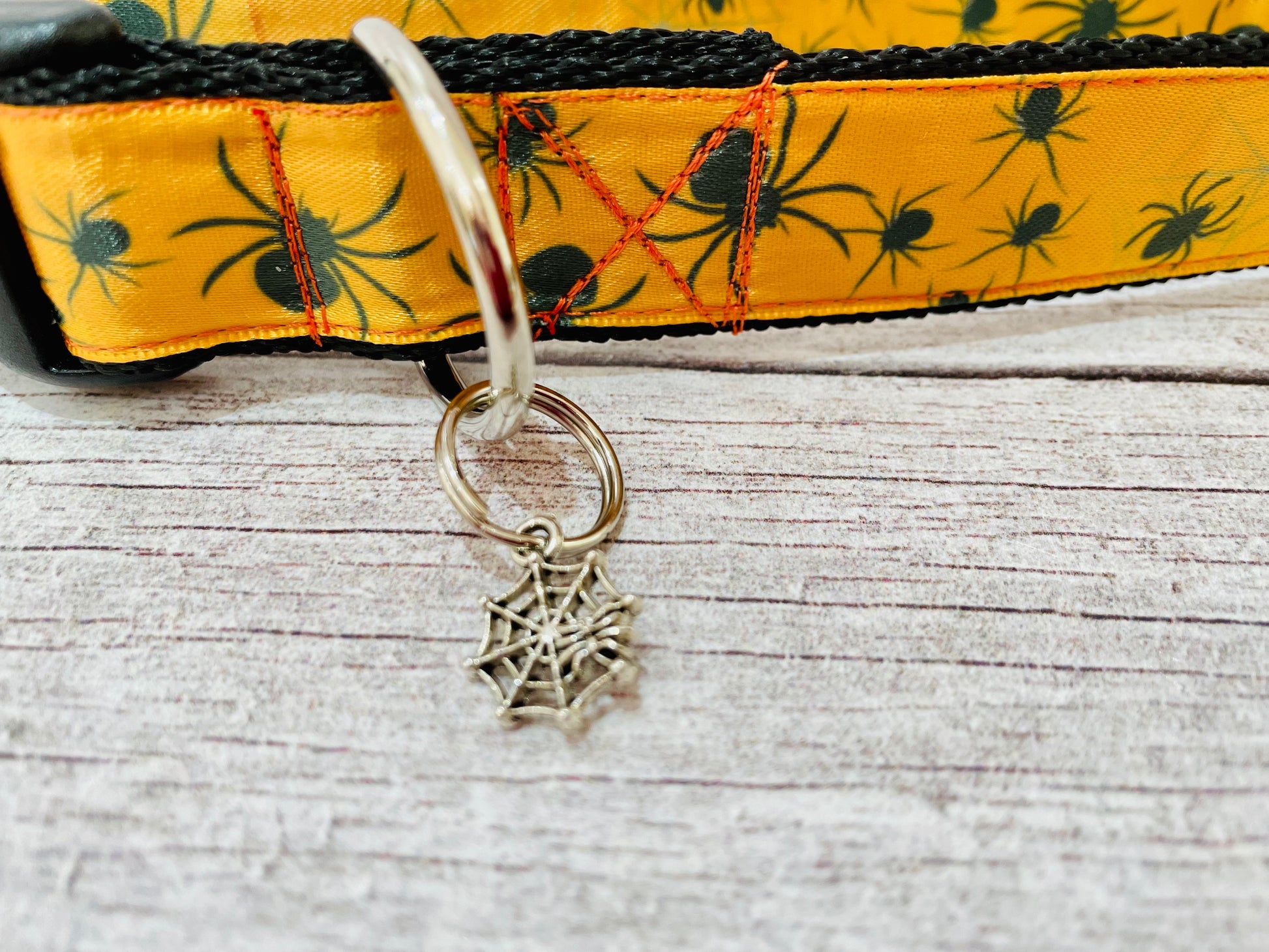 Autumn Pumpkin Acorn Leaf Dog Collar - View 2 | Dottie's Pet Boutique