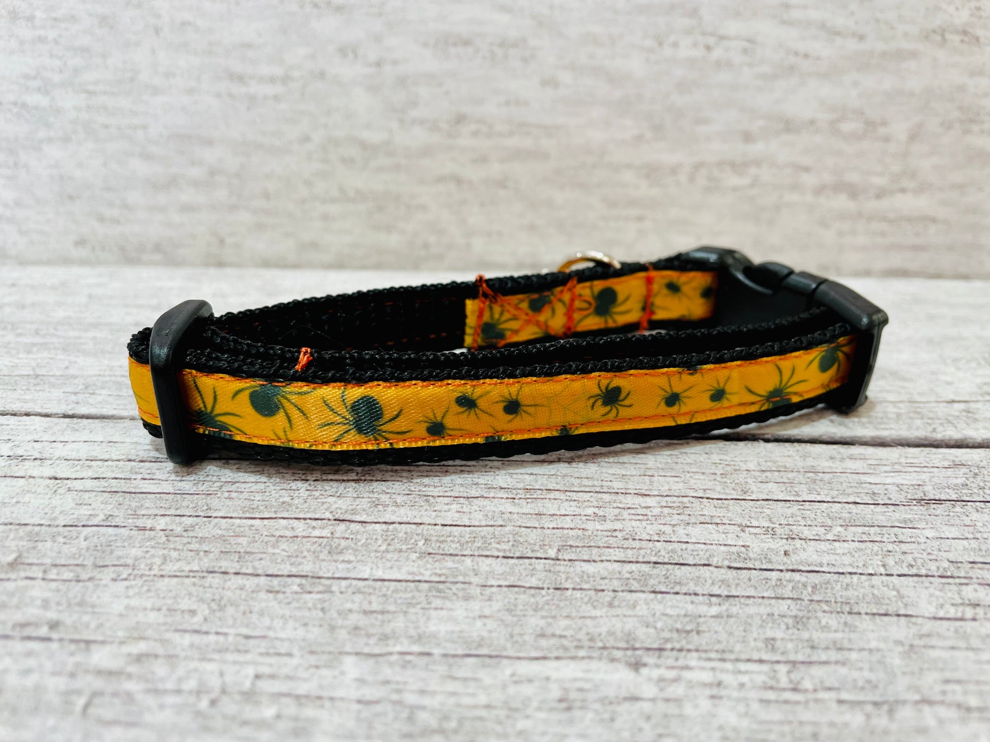 Spiders Halloween Puppy/Small Dog Collar - View 2 | Dottie's Pet Boutique
