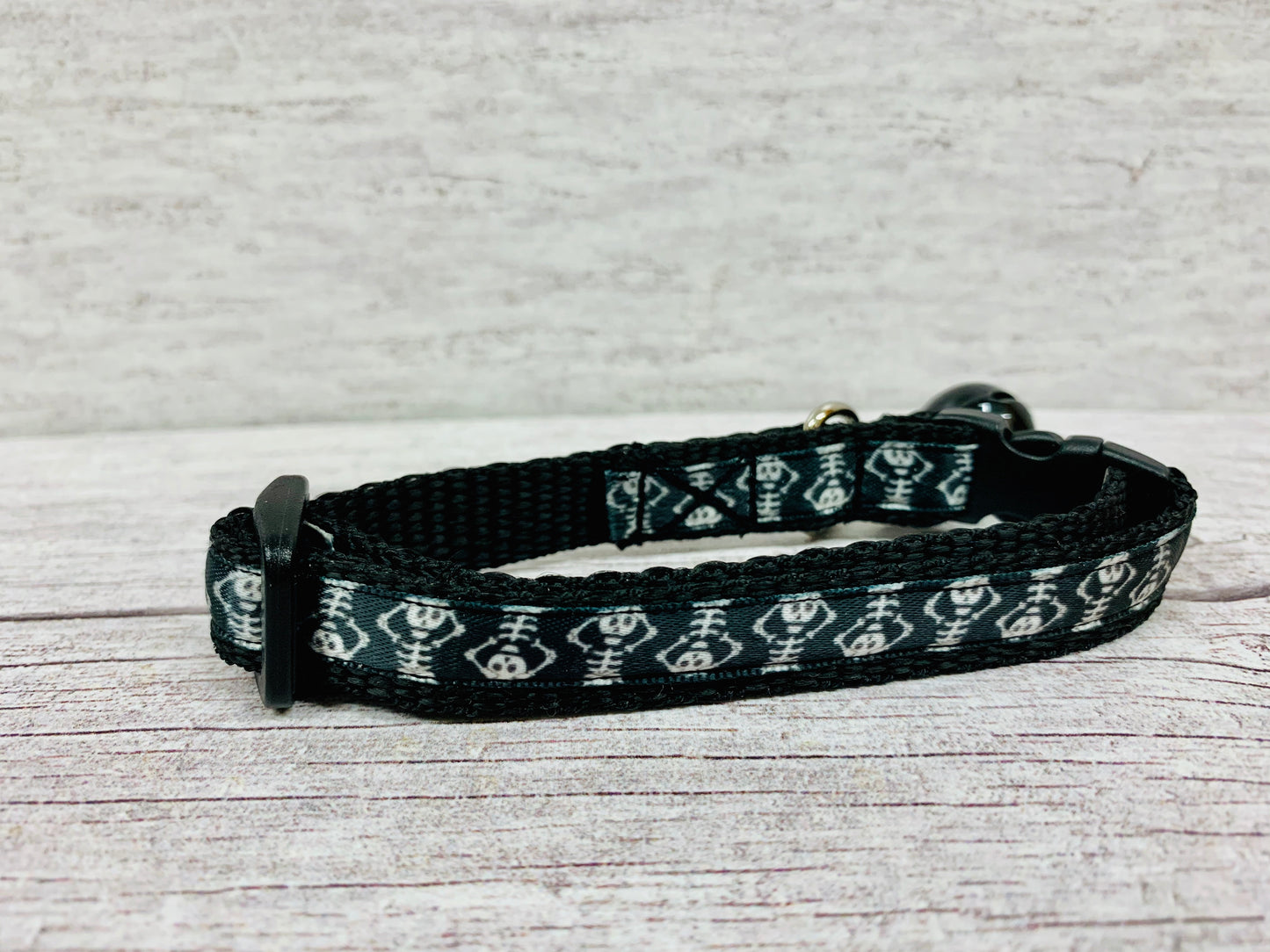 Halloween Skeleton Cat Collar - View 2 | Dottie's Pet Boutique