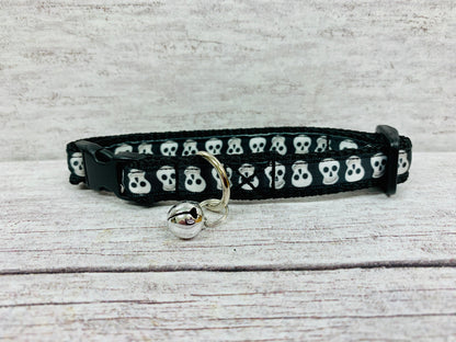 Bright Colourful Skull Halloween Puppy/Small Dog Collar - View 6 | Dottie's Pet Boutique