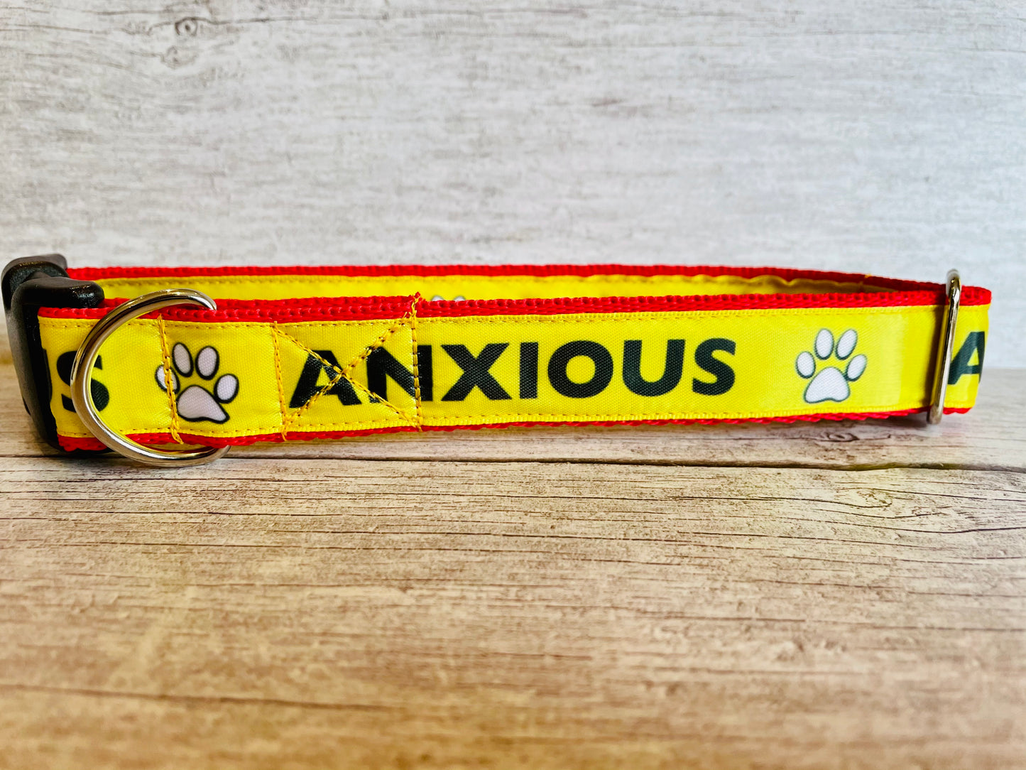 Anxious - Alert Dog Collar - Handmade in the UK | Dottie's Pet Boutique