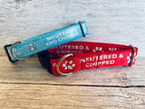 Neutered and Chipped Dog Collar