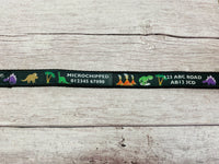 Dinosaur Personalised Dogs Custom Print Ribbon Dog Collar