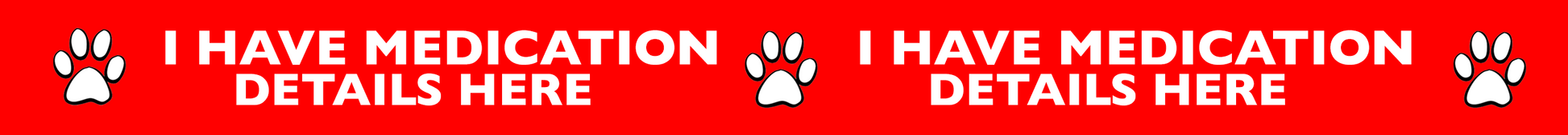 I Need Medication Medical Alert Cat Collar - Handmade in the UK | Dottie's Pet Boutique