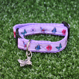 Butterfly and Flowers Kitten/Cat Collar - Custom Dog Collars