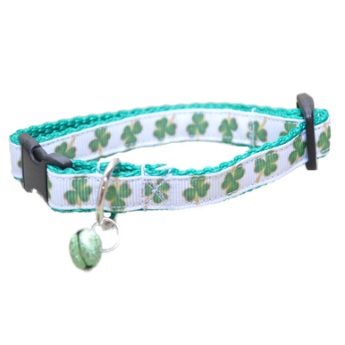Shamrock Clover Puppy/Small Dog Collar - View 5 | Dottie's Pet Boutique