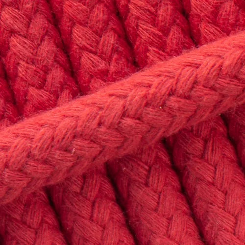 Braided Cotton Rope Red - Dog Lead Rope