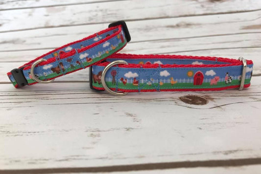 Cute Farm Animals Kitten/Cat Collar - Ferret Collar - Custom Dog Collars