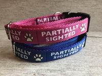 Partially Sighted Blind Dog Collar - Any Colour - Custom Dog Collars