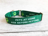 Personalised Dogs Name Custom Text Ribbon Dog Collar - Custom Dog Collars