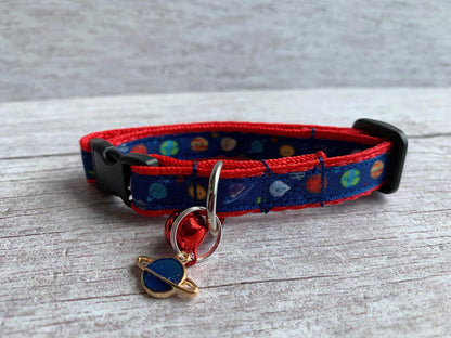 Space Cat Collar Galaxy Planet Solar System - View 5 | Dottie's Pet Boutique