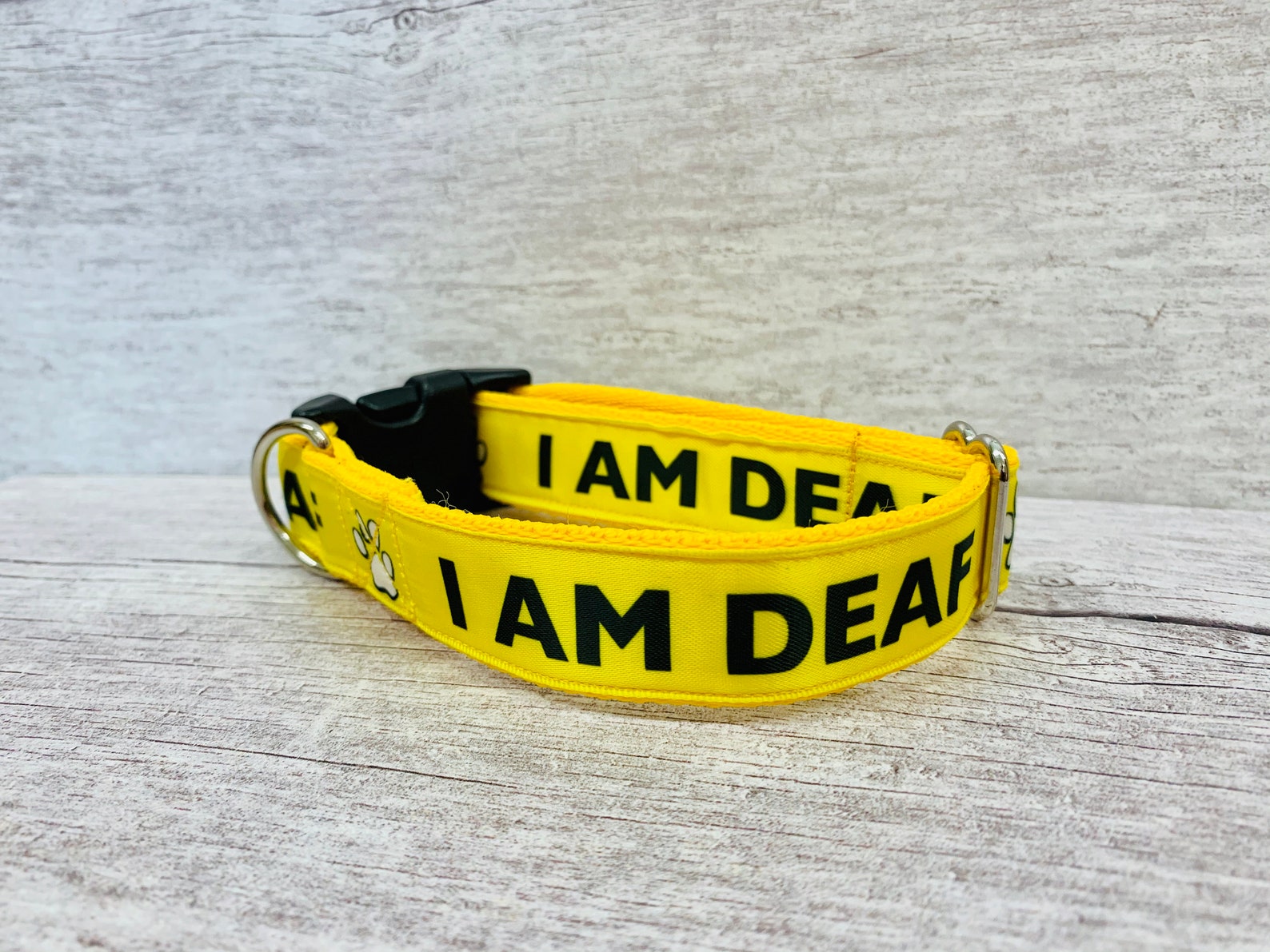 I am Deaf Alert Dog Collar - View 5 | Dottie's Pet Boutique