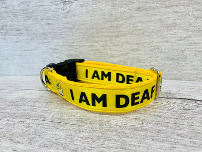I am Deaf Alert Dog Collar - View 5 | Dottie's Pet Boutique