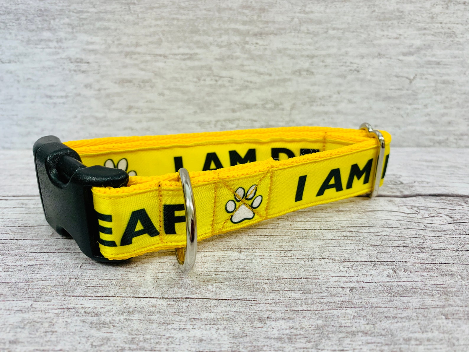 I am Deaf Alert Dog Collar - View 4 | Dottie's Pet Boutique