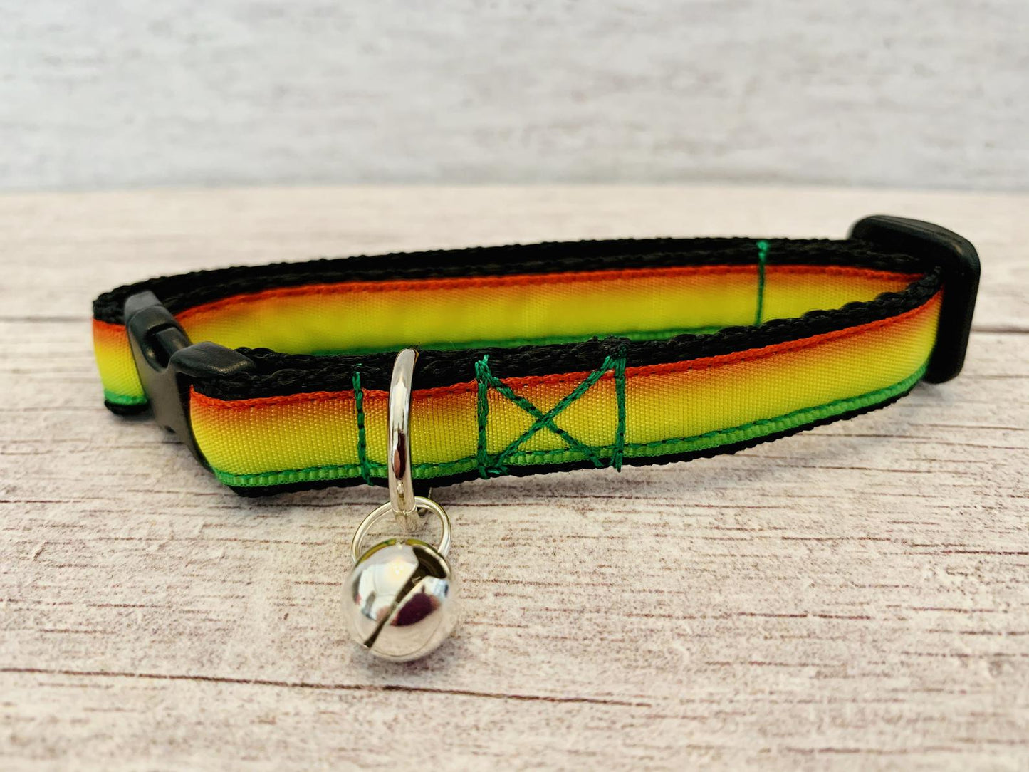 Reggae Inspired Cat Collar - Handmade in the UK | Dottie's Pet Boutique