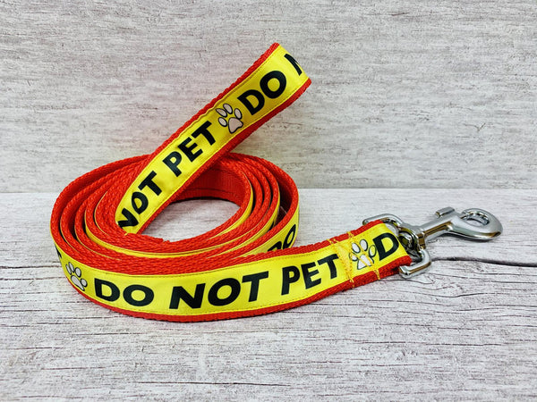 Do Not Pet Dog Ribbon Lead/Leash